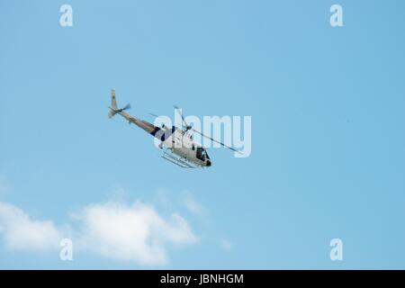 ATLANTIC CITY, NJ - AUGUST 17: US Customs and Border Protection Helicopter at Atlantic City Air Show on August 17, 2016 Stock Photo