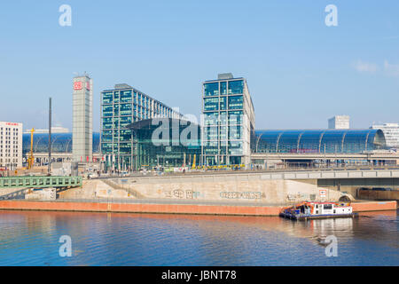 BERLIN, GERMANY, FEBRUARY - 13, 2017: The Hauptbahnhof railway station. Stock Photo