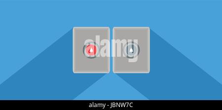 Doorbell button with space background vector illustration Stock Vector