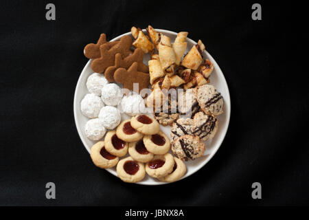 Plate of holiday (Christmas/Hanukkah) cookies Stock Photo