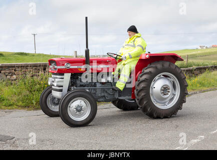 Tractor at Ness Isle of Lewis Western Isles Outer Hebrides Scotland United Kingdom Stock Photo