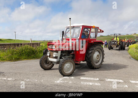 Tractors at Ness  Isle of Lewis Western Isles Outer Hebrides United Kingdom Stock Photo
