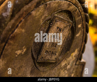 A graveyard on the valley side above Hebden Bridge, Calderdale,  West Yorkshire, Englan, UK Stock Photo