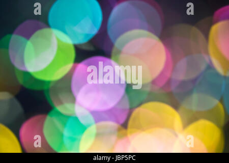 Glitter Bokeh Confetti On Black Background Stock Photo