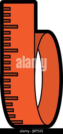 ruler measurements sport flat Stock Vector