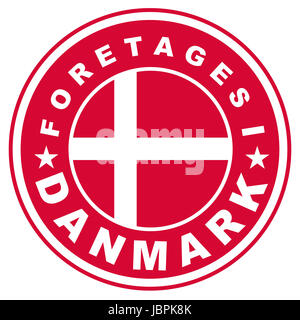 very big size foretages i danmark label made in denmark Stock Photo