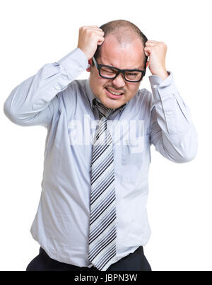 Businessman scratch head Stock Photo