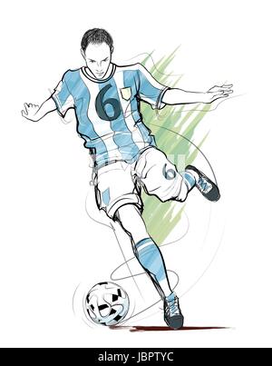 Soccer player poster. Vector illustration Stock Vector Image & Art - Alamy