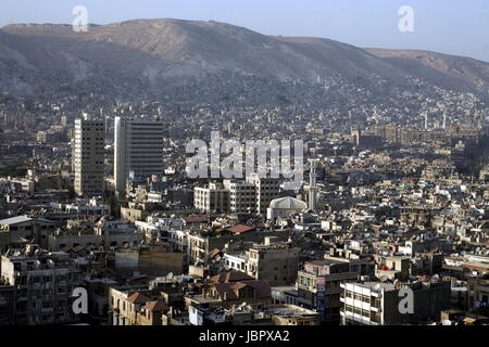 Asien, Naher Osten, Syrien, Damaskus,   Sicht ueber die Grossstadt von Damaskus der Hauptstadt von Syrien. Stock Photo