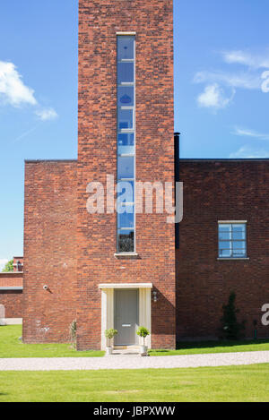 The old power station in The Garden Quarter. Redeveloped RAF Bicester, former Bomber Command base. Bicester, Oxfordshire, England Stock Photo