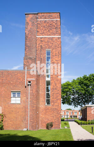 The old power station in The Garden Quarter. Redeveloped RAF Bicester, former Bomber Command base. Bicester, Oxfordshire, England Stock Photo