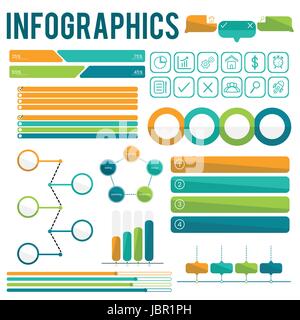 Set Collection of Infographics Stock Vector