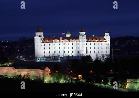 Europa, Osteuropa, Slowakei, Hauptstadt, Bratislava, Altstadt, Pressburg, Burg, Festung, Sommer, Stock Photo