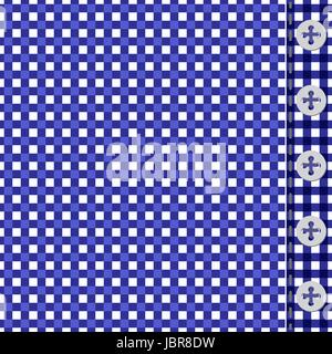 White blue shirt texture with buttons background Stock Vector