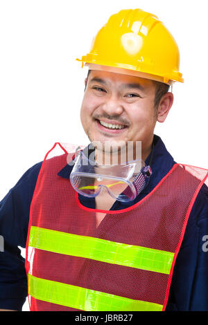 Happy asian engineer Stock Photo