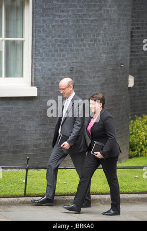 Downing Street, London, UK. 12th June, 2017. Scottish Conservative leader Ruth Davidson arrives in Downing Street before the first cabinet meeting of the new conservative government of PM Theresa May since the general election. Credit: Malcolm Park/Alamy live News. Stock Photo