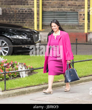 London, UK. 12th Jun, 2017. Priti Patel, Secretary of State for International Develpment arrives at the first political Cabinet after the General Election Credit: Ian Davidson/Alamy Live News Stock Photo