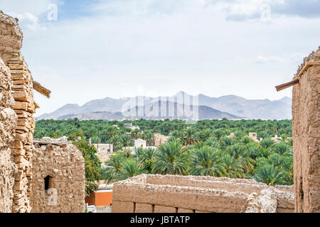 Image of a view from Birkat al mud in Oman Stock Photo