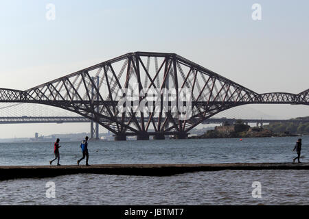 Forth Bridges, South Queensferry, Edinburgh, Scotland, UK Stock Photo