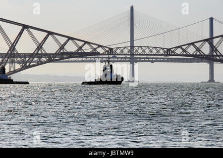 Forth Bridges, South Queensferry, Edinburgh, Scotland, UK Stock Photo