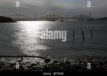 Forth Bridges, South Queensferry, Edinburgh, Scotland, UK Stock Photo