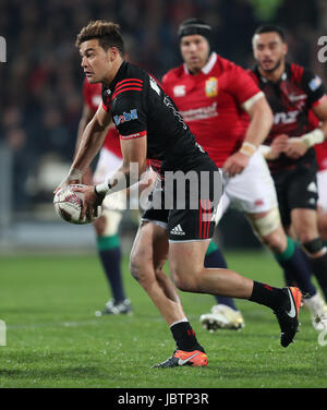 New Zealand's David Havili evades a tackle from Namibia's Tiaan Swanepoel  during the Rugby World Cup 2023, Pool A match at the Stade de Toulouse,  France. Picture date: Friday September 15, 2023