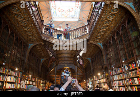 Livraria Lello & Irmão Bookshop in Porto - portugal Stock Photo