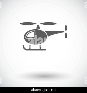 Helicopter icon. Flat vector related icon for web and mobile applications. It can be used as - logo, pictogram, icon, infographic element. Vector Illu Stock Vector