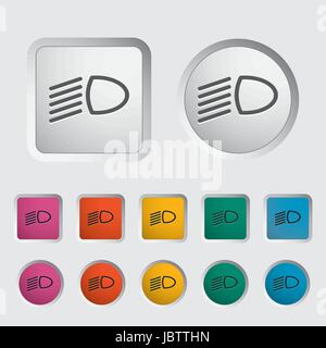 Headlight icon. Vector illustration EPS. Stock Vector