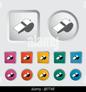 Icon sports whistle. Vector illustration. Stock Vector