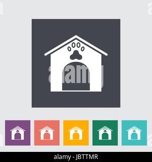 Kennel icon. Flat vector related icon for web and mobile applications. It can be used as - logo, pictogram, icon, infographic element. Vector Illustra Stock Vector