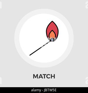 Match icon vector. Flat icon isolated on the white background. Editable EPS file. Vector illustration. Stock Vector