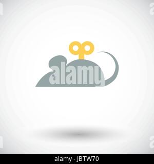 Mouse toy icon. Flat vector related icon for web and mobile applications. It can be used as - logo, pictogram, icon, infographic element. Vector Illus Stock Vector