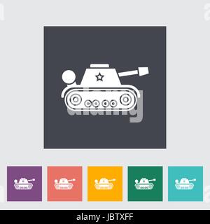 Tank toy icon. Flat vector related icon for web and mobile applications. It can be used as - logo, pictogram, icon, infographic element. Vector Illust Stock Vector