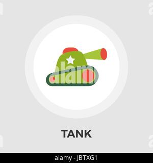 Tank toy icon vector. Flat icon isolated on the white background. Editable EPS file. Vector illustration. Stock Vector
