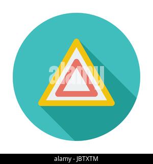 Hazard. Single flat color icon. Vector illustration. Stock Vector