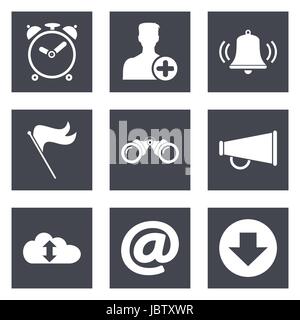 Icons for Web Design and Mobile Applications Stock Vector