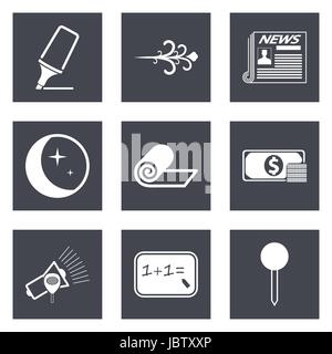 Icons for Web Design and Mobile Applications set 8. Vector illustration. Stock Vector