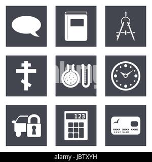 Icons for Web Design and Mobile Applications set 15. Vector illustration. Stock Vector