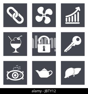 Icons for Web Design and Mobile Applications set 20. Vector illustration. Stock Vector