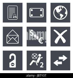 Icons for Web Design and Mobile Applications set 32. Vector illustration. Stock Vector