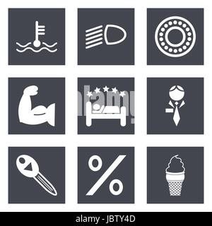 Icons for Web Design and Mobile Applications set 34. Vector illustration. Stock Vector