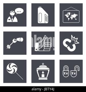 Icons for Web Design and Mobile Applications set 35. Vector illustration. Stock Vector