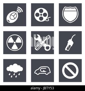 Icons for Web Design and Mobile Applications set 37. Vector illustration. Stock Vector