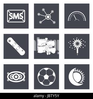 Icons for Web Design and Mobile Applications set 40. Vector illustration. Stock Vector