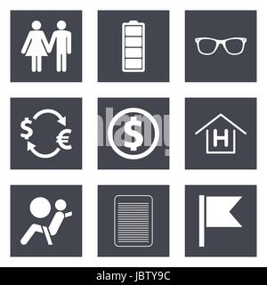 Icons for Web Design and Mobile Applications set 47. Vector illustration. Stock Vector