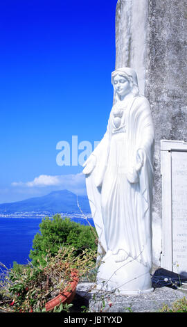 Statue at Church Santissima Annunziata, Vico Equense, Peninsula of Sorrento, Campania, Italy. Stock Photo