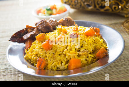 arab rice, ramadan foods in middle east usually served with tandoor lamb Stock Photo
