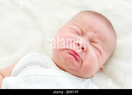 Newborn baby cry Stock Photo