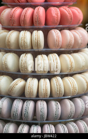 Tower made of Macaroons at the Royal Arcade, Melbourne, Australia. Stock Photo